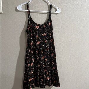 Floral Black Dress